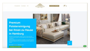Caso de éxito Okoluxusreinigung Alemania, sistema de captación de ventas para empresa de limpieza premium de tapicería sofás y alfombras desarrollado por Marilia Peñaloza